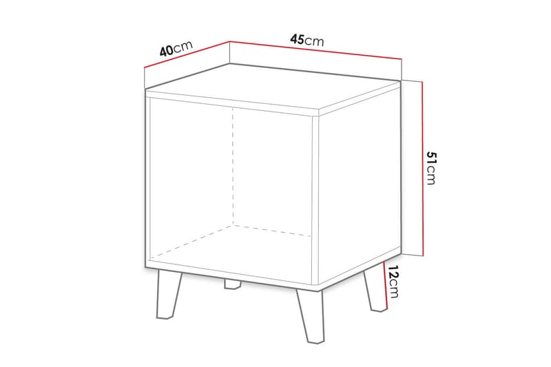 Yöpöytä 2-pak - Musta/Tammi - Huonekalut - Pöytä & ruokailuryhmä - Apupöytä & sivupöytä - Yöpöytä