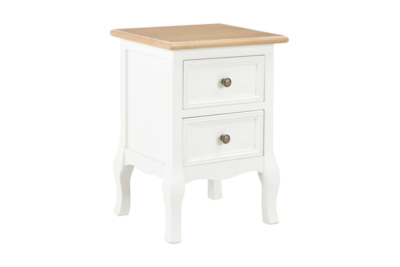 Yöpöytä 2kpl MDF 35x30x49 cm valkoinen - Valkoinen - Huonekalut - Pöytä & ruokailuryhmä - Apupöytä & sivupöytä - Yöpöytä