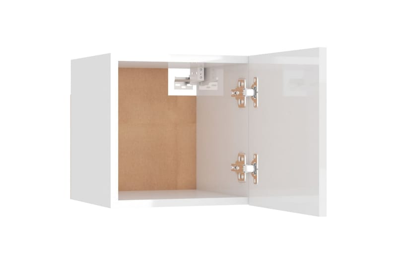 Yöpöytä 30,5x30x30 cm - Valkoinen Korkeakiilto - Huonekalut - Pöytä & ruokailuryhmä - Apupöytä & sivupöytä - Yöpöytä