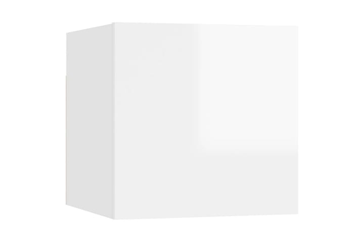 Yöpöytä 30,5x30x30 cm - Valkoinen Korkeakiilto - Yöpöytä