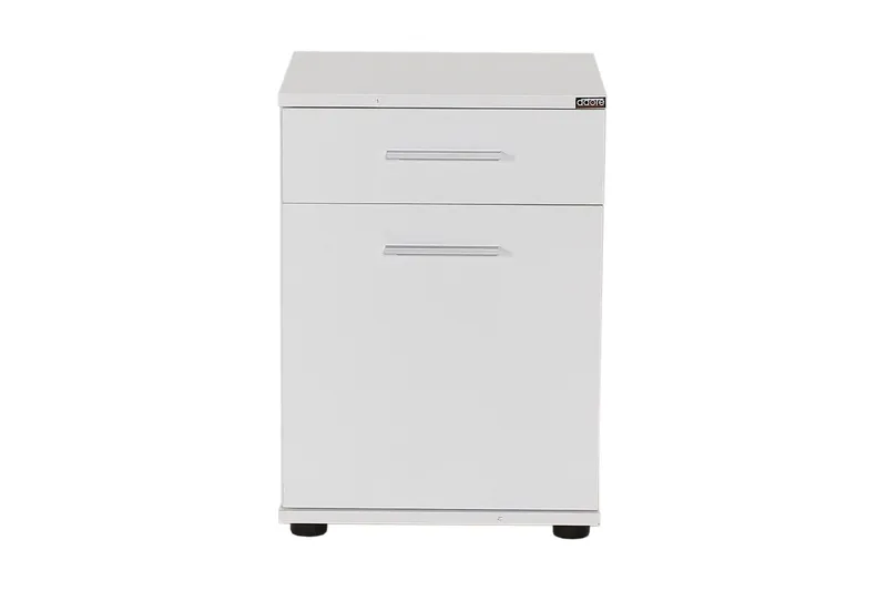 Yöpöytä 40 cm 2 Kaappia - Valkoinen - Huonekalut - Pöytä & ruokailuryhmä - Apupöytä & sivupöytä - Yöpöytä