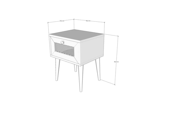 Yöpöytä 40 cm - Luonnonväri - Yöpöytä