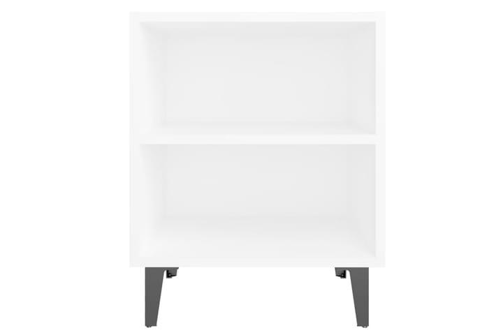 Yöpöytä 40x30x50 cm Metallijalat - Valkoinen - Yöpöytä