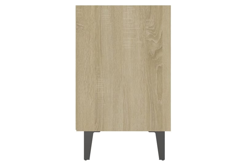 Yöpöytä 40x30x50 cm Metallijalat/Sonomatammi - Ruskea - Huonekalut - Pöytä & ruokailuryhmä - Apupöytä & sivupöytä - Yöpöytä