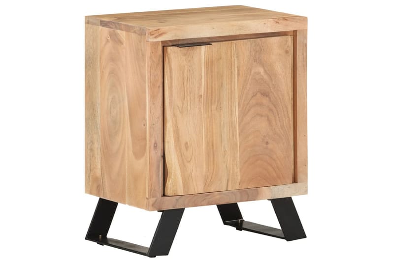 Yöpöytä 40x30x50 cm täysi akaasiapuu luonnolliset puureunat - Ruskea - Huonekalut - P�öytä & ruokailuryhmä - Apupöytä & sivupöytä - Yöpöytä