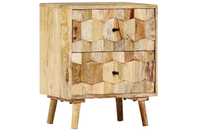 Yöpöytä 40x30x50 cm täysi mangopuu - Ruskea - Huonekalut - Pöytä & ruokailuryhmä - Apupöyt�ä & sivupöytä - Yöpöytä
