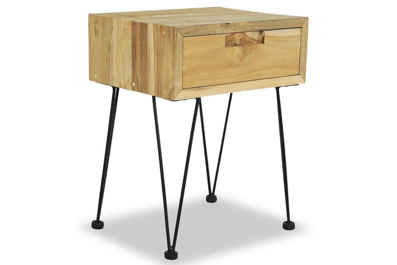 Yöpöytä 40x30x50 cm Täysi tiikki - Ruskea - Huonekalut - Pöytä & ruokailuryhmä - Apupöytä & sivupöytä - Yöpöytä