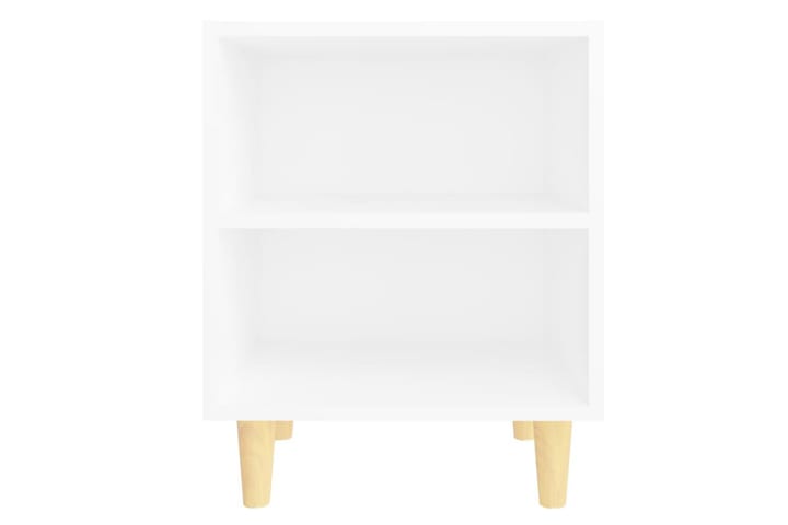 Yöpöytä 40x30x50 cm Puujalat - Valkoinen - Yöpöytä