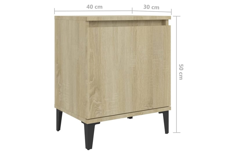 Yöpöytä 40x30x50 cm Puujalat/Sonomatammi - Ruskea - Huonekalut - Pöytä & ruokailuryhmä - Apupöytä & sivupöytä - Yöpöytä