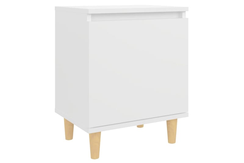 Yöpöytä 40x30x50 cm Puujalat - Valkoinen - Huonekalut - Pöytä & ruokailuryhmä - Apupöytä & sivupöytä - Yöpöytä