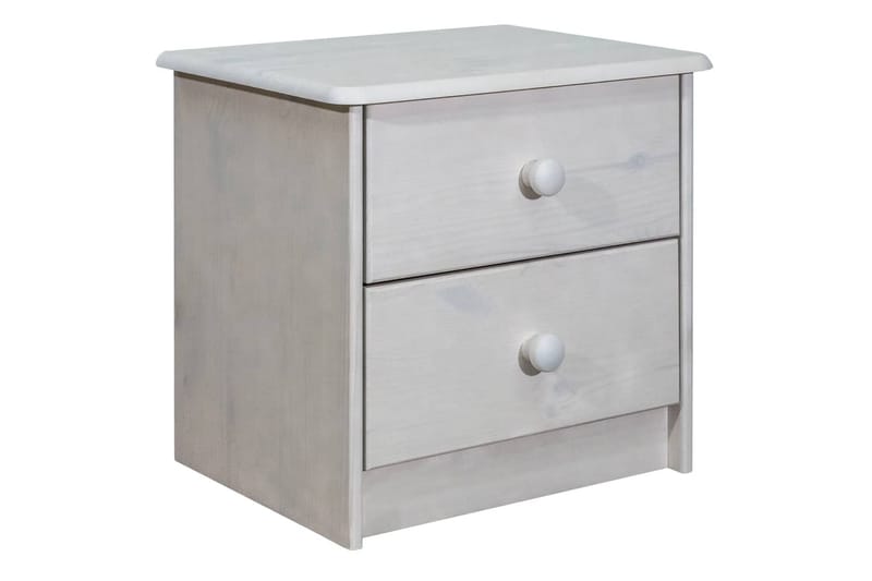 Y�öpöytä 43x34x40 cm täysi mänty - Valkoinen - Huonekalut - Pöytä & ruokailuryhmä - Apupöytä & sivupöytä - Yöpöytä