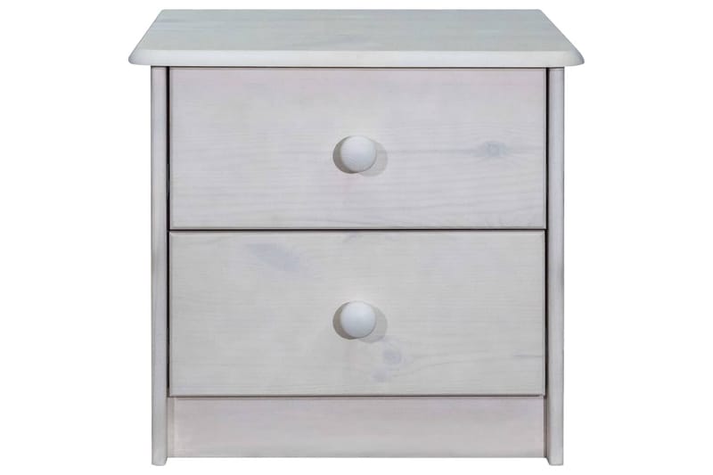 Yöpöytä 43x34x40 cm täysi mänty - Valkoinen - Huonekalut - Pöytä & ruokailuryhmä - Apupöytä & sivupöytä - Yöpöytä