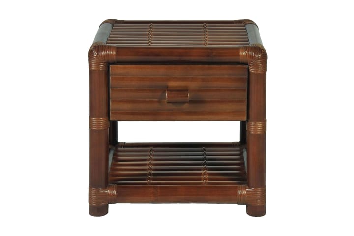 Yöpöytä 45x45x40 cm bambu tummanruskea - Ruskea - Yöpöytä