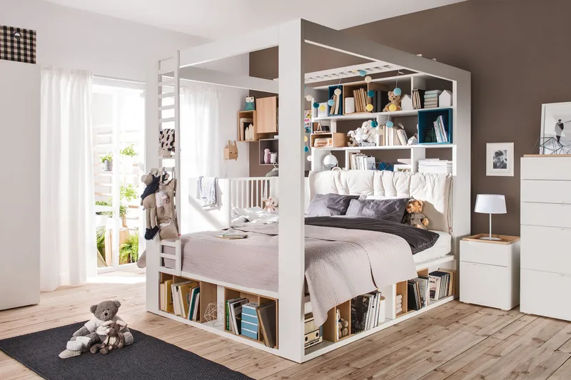 Yöpöytä 4You 41 cm Säilytyksellä Valkoinen/Luonnonväri - VOX - Huonekalut - Pöytä & ruokailuryhmä - Apupöytä & sivupöytä - Yöpöytä