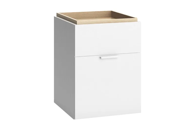 Yöpöytä 4You 41 cm Säilytyksellä Valkoinen/Luonnonväri, VOX