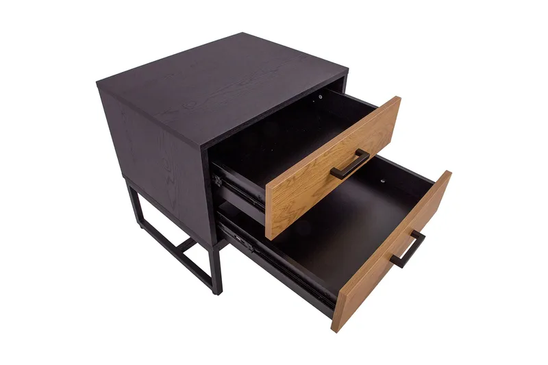 Yöpöytä Amsterdam Tammi/Musta - Huonekalut - Pöytä & ruokailuryhmä - Apupöytä & sivupöytä - Yöpöytä