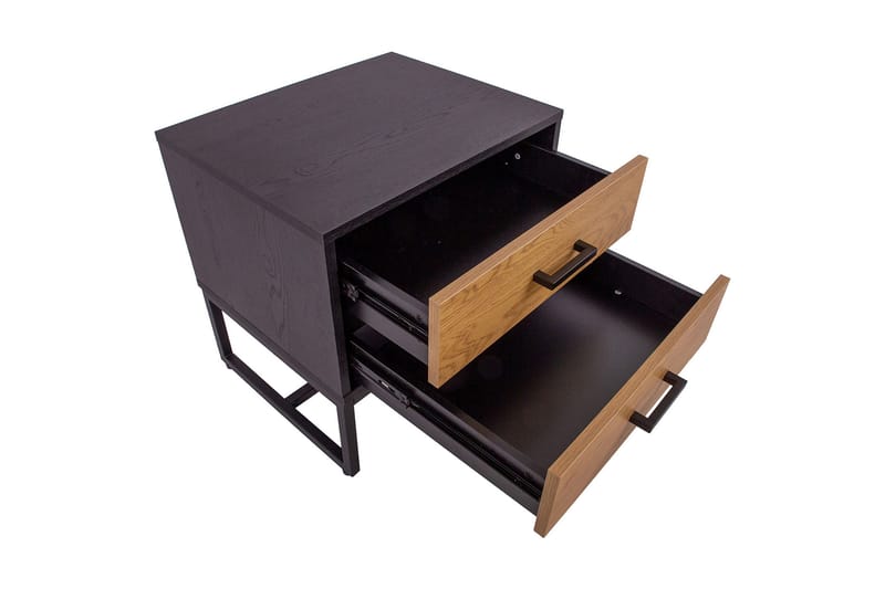 Yöpöytä Amsterdam Tammi/Musta - Huonekalut - Pöytä & ruokailuryhmä - Apupöytä & sivupöytä - Yöpöytä