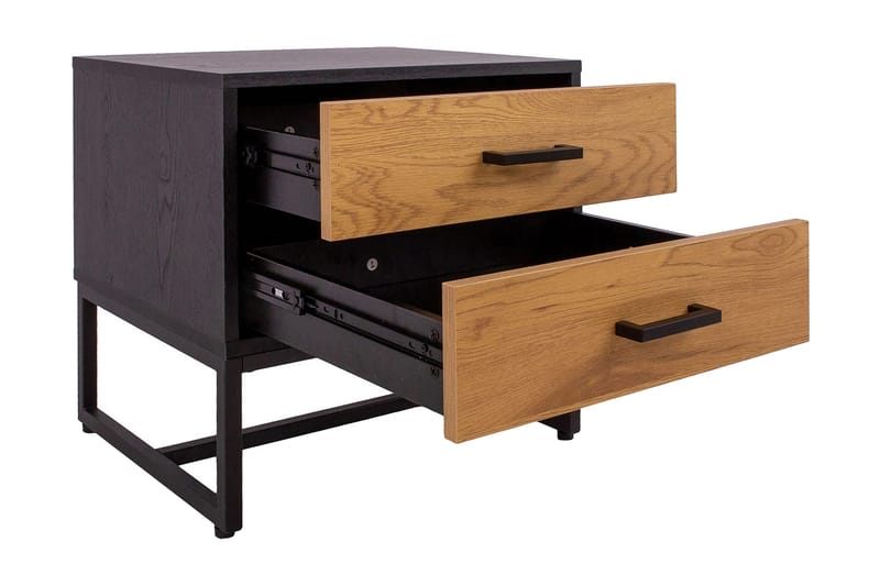 Yöpöytä Amsterdam Tammi/Musta - Huonekalut - Pöytä & ruokailuryhmä - Apupöytä & sivupöytä - Yöpöytä