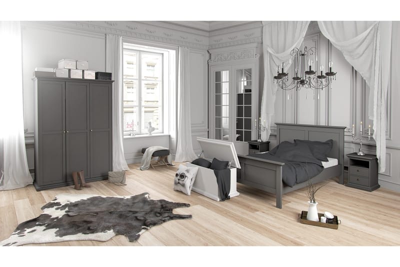 Yöpöytä Anjou - Harmaa - Huonekalut - Pöytä & ruokailuryhmä - Apupöytä & sivupöytä - Yöpöytä