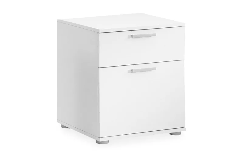 Yöpöytä Arwen 45 cm Säilytyksellä 2 laatikkoa, Valkoinen