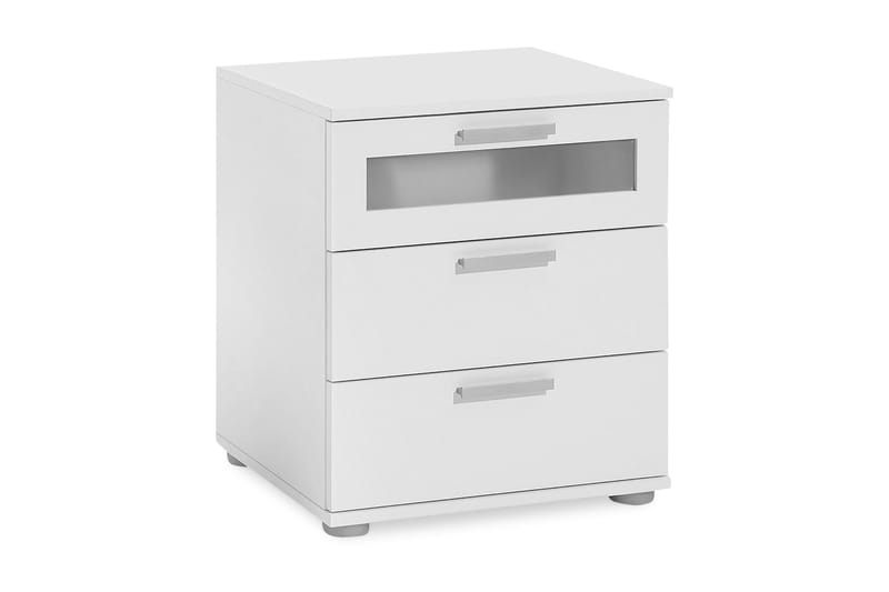 Yöpöytä Arwen 45 cm Säilytyksellä 3 laatikkoa, Extra Valkoinen