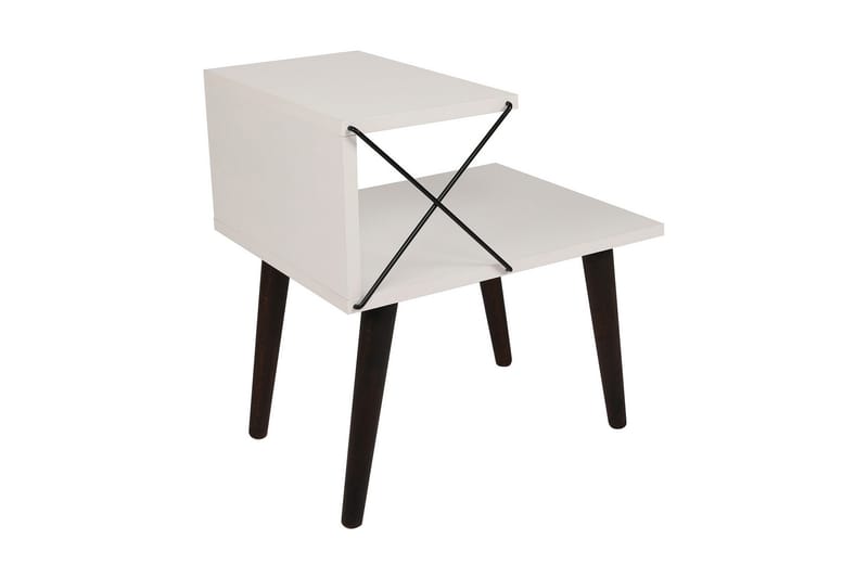 Yöpöytä Ashlanna 50 cm - Valkoinen - Huonekalut - Pöytä & ruokailuryhmä - Apupöytä & sivupöytä - Yöpöytä