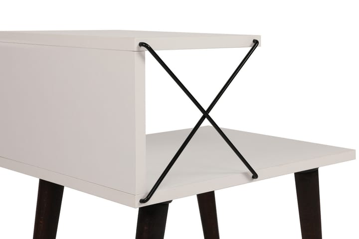 Yöpöytä Ashlanna 50 cm - Valkoinen - Yöpöytä