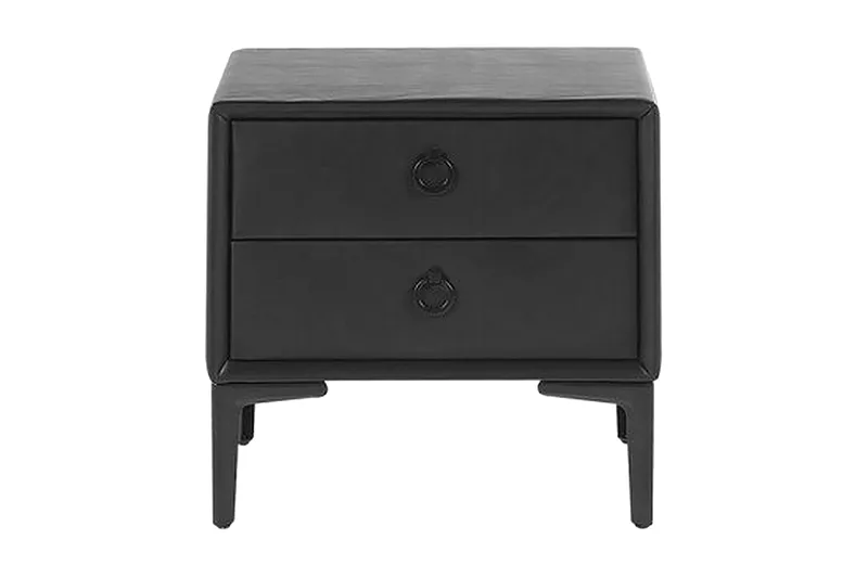 Yöpöytä Barbonne 44 cm, Keinonahka / Musta