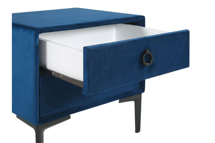 Yöpöytä Barbonne 44 cm - Sametti / sininen - Yöpöytä