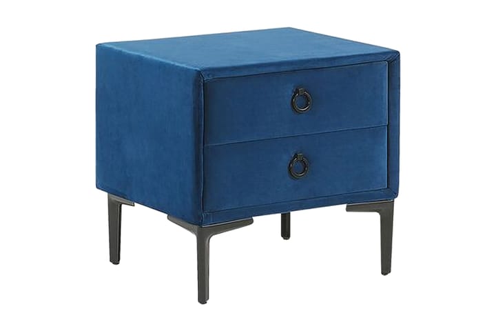 Yöpöytä Barbonne 44 cm - Sametti / sininen - Yöpöytä