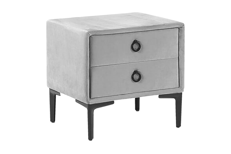 Yöpöytä Barbonne 44 cm - Sametti/Harmaa - Huonekalut - Pöytä & ruokailuryhmä - Apupöytä & sivupöytä - Yöpöytä