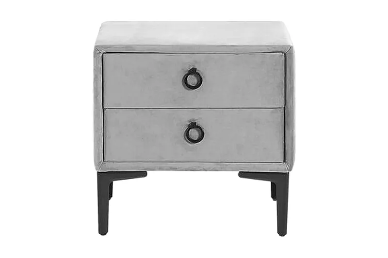 Yöpöytä Barbonne 44 cm, Sametti/Harmaa