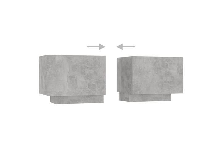 Yöpöytä betoninharmaa 100x35x40 cm lastulevy - Yöpöytä