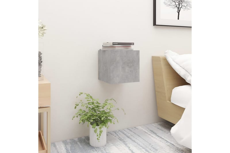 Yöpöytä betoninharmaa 30,5x30x30 cm lastulevy - Harmaa - Huonekalut - Pöytä & ruokailuryhmä - Apupöytä & sivupöytä - Yöpöytä