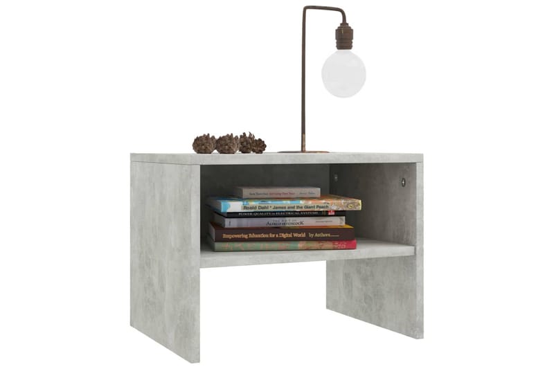 Yöpöytä betoninharmaa 40x30x30 cm lastulevy - Harmaa - Huonekalut - Pöytä & ruokailuryhmä - Apupöytä & sivupöytä - Yöpöytä