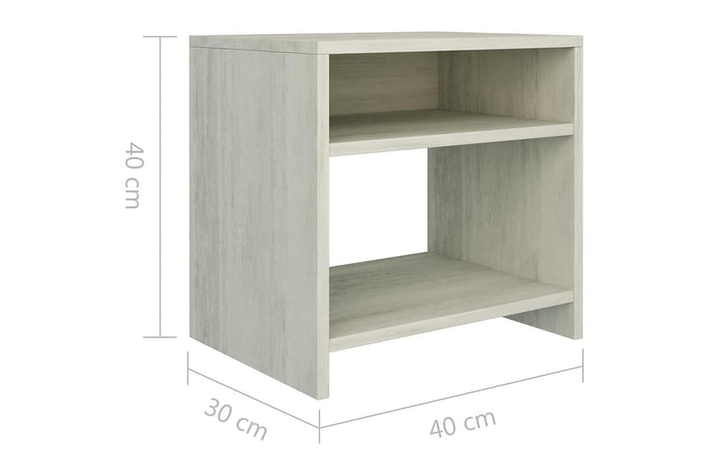Yöpöytä betoninharmaa 40x30x40 cm lastulevy - Harmaa - Huonekalut - Pöytä & ruokailuryhmä - Apupöytä & sivupöytä - Yöpöytä