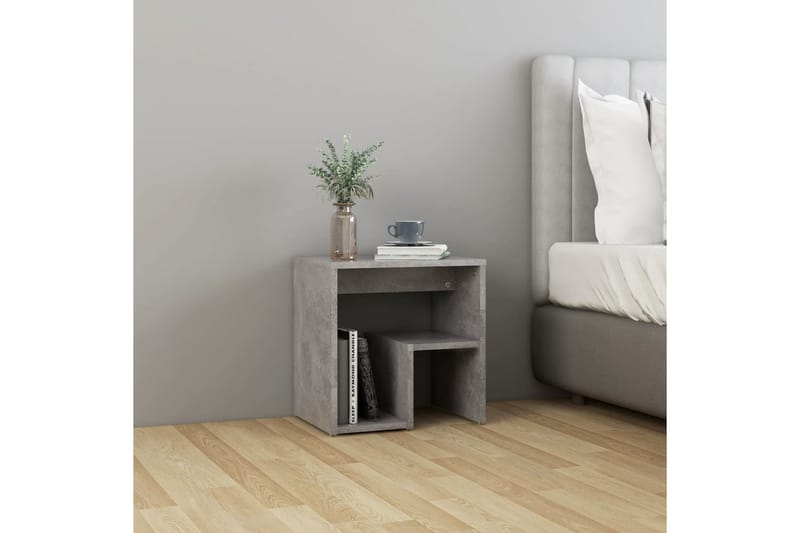 Yöpöytä betoninharmaa 40x30x40 cm lastulevy - Huonekalut - Pöytä & ruokailuryhmä - Apupöytä & sivupöytä - Yöpöytä