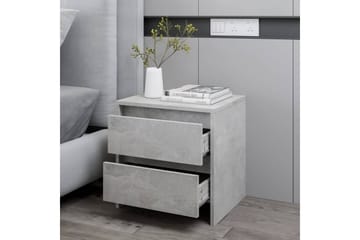 Yöpöytä betoninharmaa 45x34,5x44,5 cm lastulevy - Harmaa - Huonekalut - Pöytä & ruokailuryhmä - Apupöytä & sivupöytä - Yöpöytä