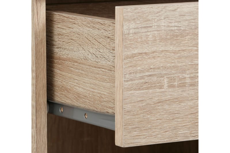 Yöpöytä Borgela 45 cm Säilytyksellä Laatikko+Hylly - Ruskea - Huonekalut - Pöytä & ruokailuryhmä - Apupöytä & sivupöytä - Yöpöytä