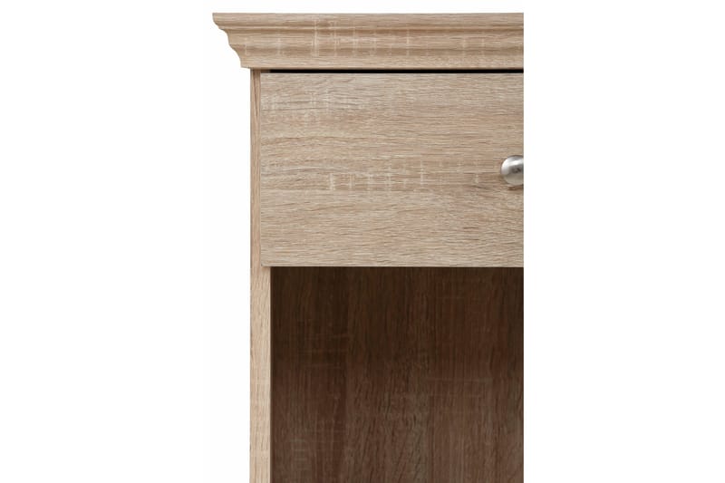 Yöpöytä Borgela 45 cm Säilytyksellä Laatikko+Hylly - Ruskea - Huonekalut - Pöytä & ruokailuryhmä - Apupöytä & sivupöytä - Yöpöytä