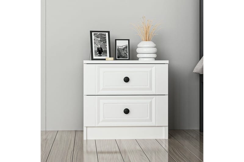 Yöpöytä Cambrian 54 cm - Valkoinen - Huonekalut - Pöytä & ruokailuryhmä - Apupöytä & sivupöytä - Yöpöytä