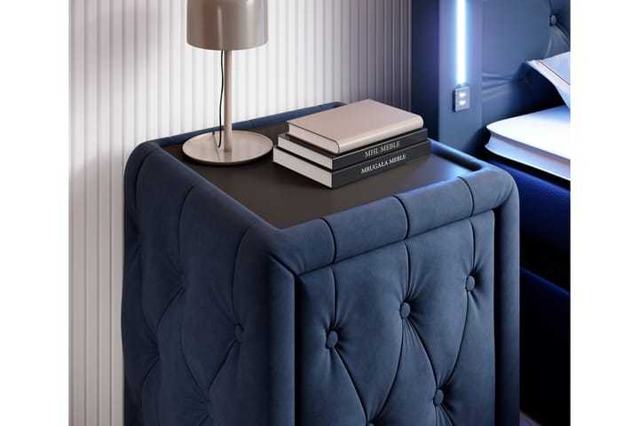 Yöpöytä Celio 58 cm säilytyksellä Laatikko - Sininen - Yöpöytä
