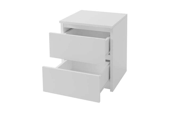 Yöpöytä Charlise 40 cm Säilytyksellä 2 laatikkoa - Valkoinen - Yöpöytä