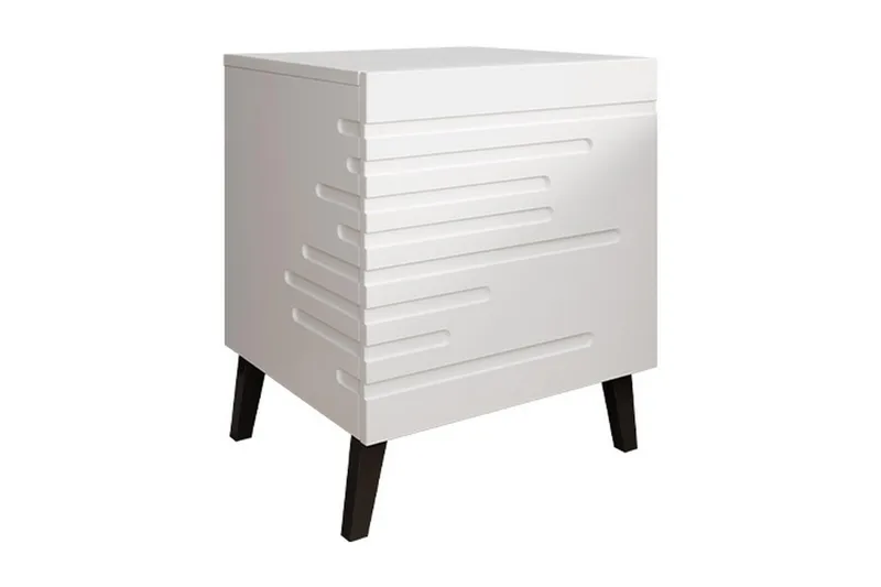 Yöpöytä Demjen 44 cm, Matta Valkoinen/Musta