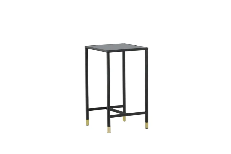 Yöpöytä Dipp 40 cm Marmorikuvio, Lasi/Musta/Harmaa