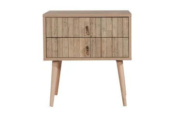 Yöpöytä Dirk 60 cm Säilytyksellä 2 laatikkoa Pysty Paneeli