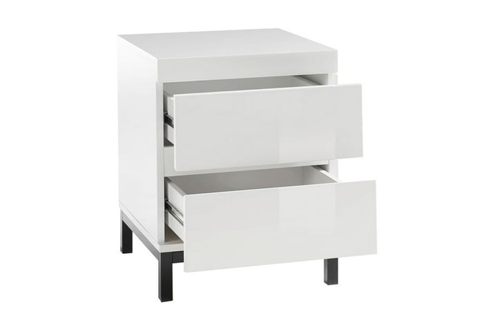 Yöpöytä Doriane 40 cm - Valkoinen/Musta - Yöpöytä