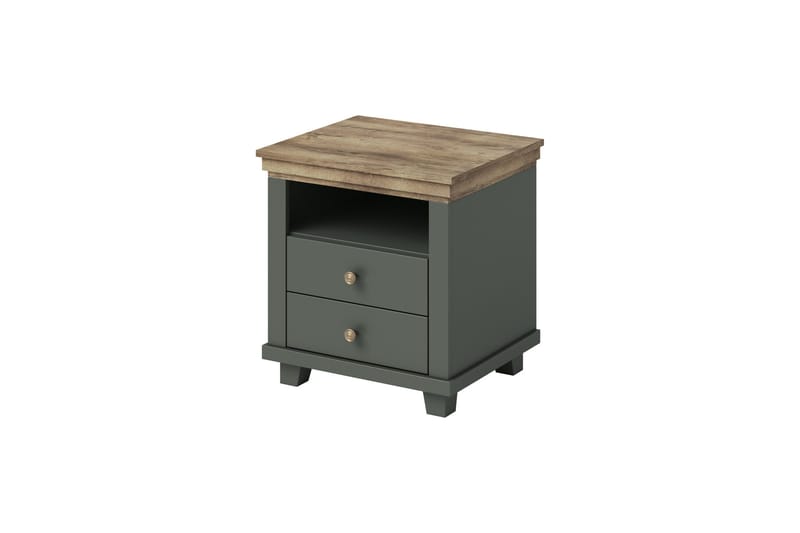 Yöpöytä Drumin 62x200 cm - Vihreä/Luonnonväri - Huonekalut - Pöytä & ruokailuryhmä - Apupöytä & sivupöytä - Yöpöytä