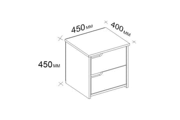 Yöpöytä Dumö 40 cm Säilytyksellä 2 laatikkoa - Valkoinen - Huonekalut - Pöytä & ruokailuryhmä - Apupöytä & sivupöytä - Yöpöytä