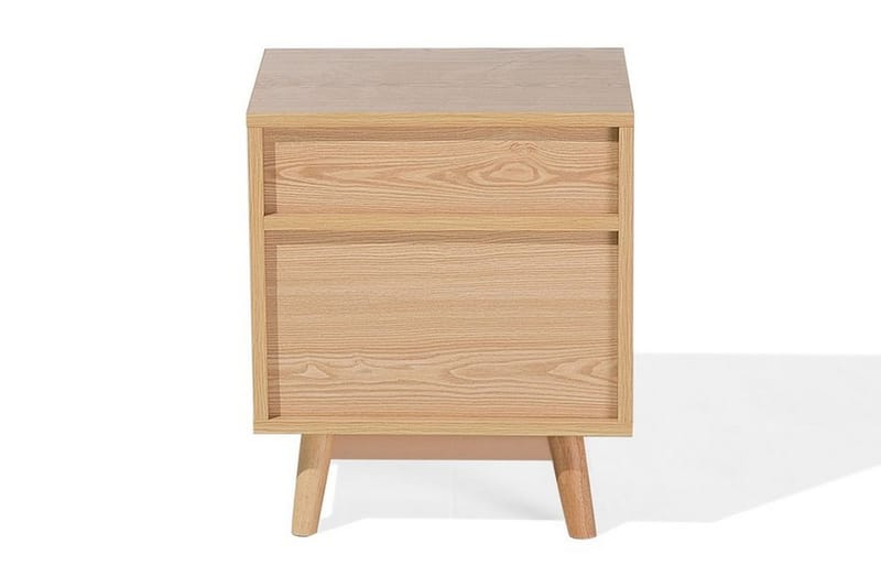 Yöpöytä Francise 40 cm Säilytyksellä 2 laatikkoa+Hylly - Ruskea/Valkoinen/Harmaa - Huonekalut - Pöytä & ruokailuryhmä - Apupöytä & sivupöytä - Yöpöytä